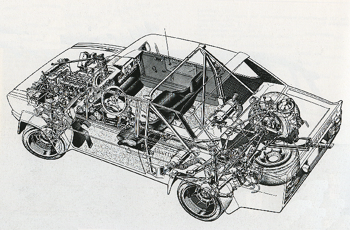 Works 131 Abarth line Drawing Courtesy of the Fiat Archive Turin